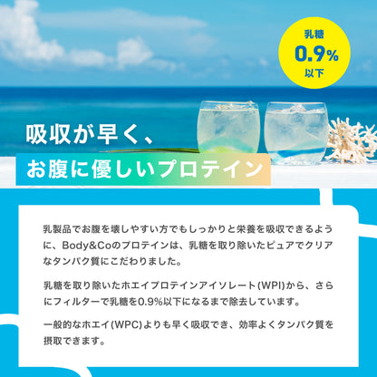 Body&Co クリアホエイプロテイン 沖縄県産パッションフルーツ味 600g